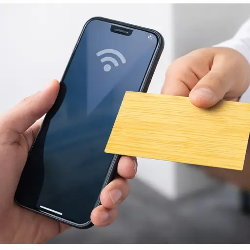 Bamboe NFC Kaart nfc bamboo wooden business cards