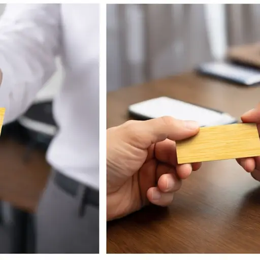 Bamboe NFC Kaart nfc bamboo wooden business cards