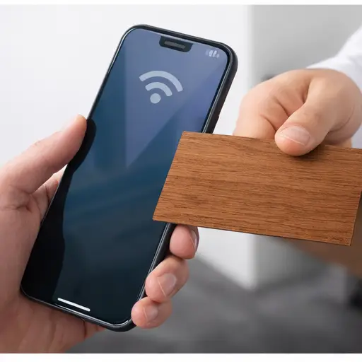 houten NFC Kaart wooden NFC business card